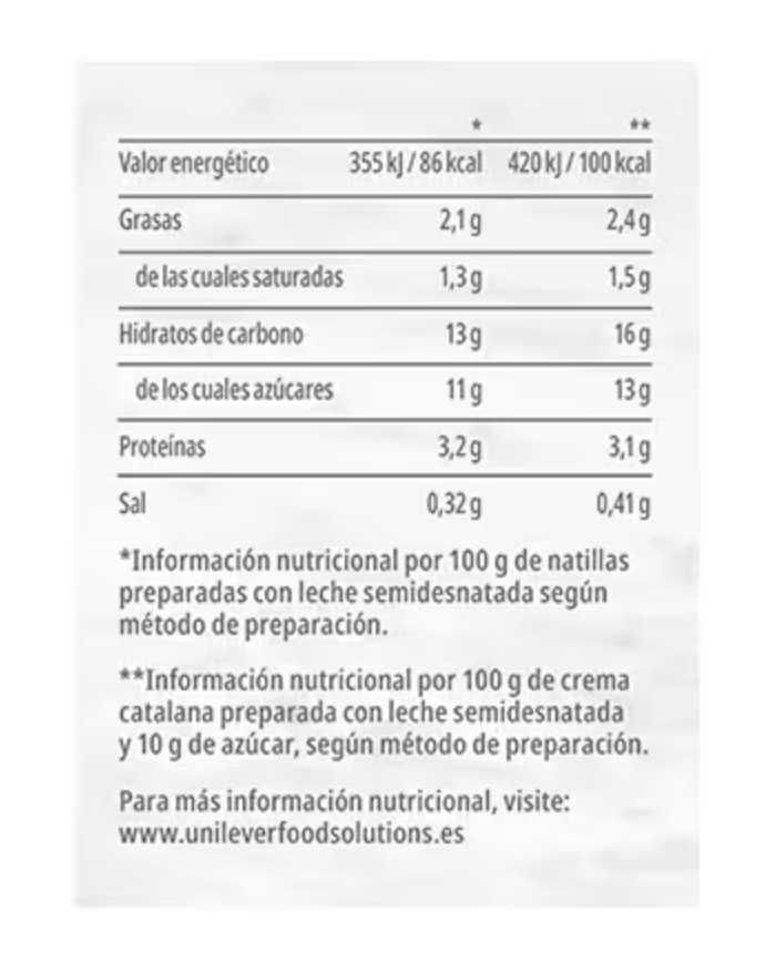 Carte D´or Natillas / Crema Catalana caja 516 g.