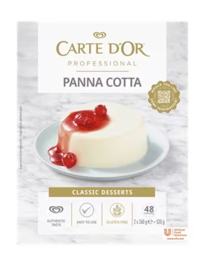 Carte D´or preparado para Panna Cotta caja 520 g.