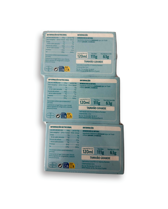 Berberechos grandes Angelmo lata 25/35 piezas