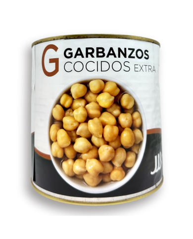 Garbanzos cocidos extra JJJ lata 2500 grs.
