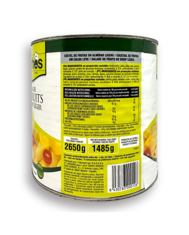 Cocktail de frutas en almibar Sheros lata 2500 grs.