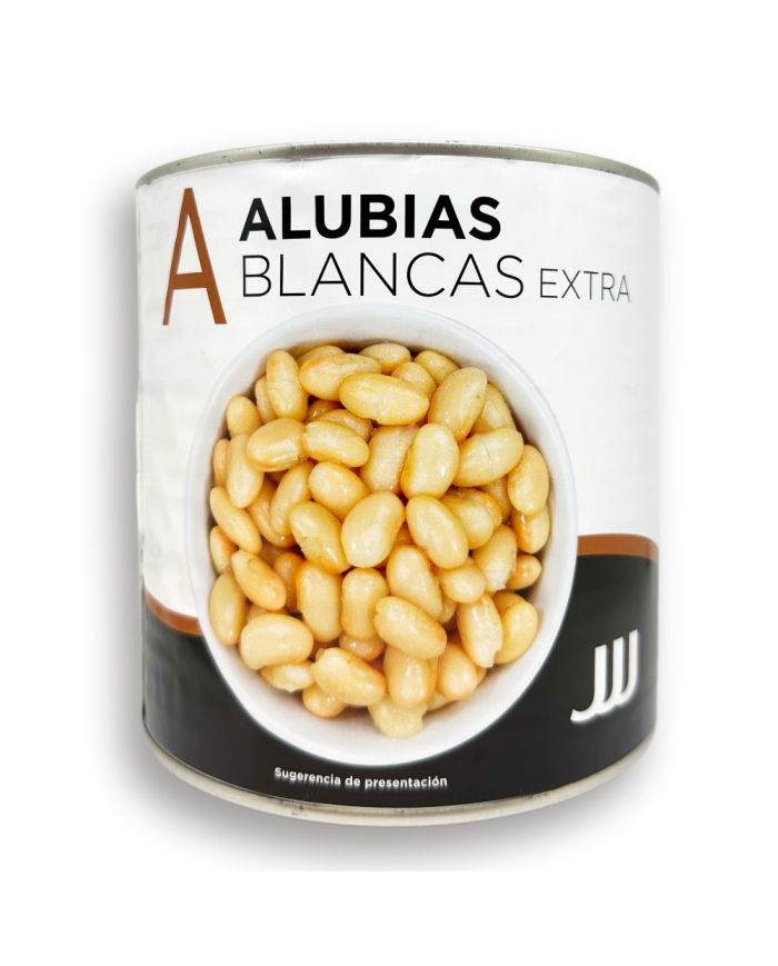 Alubias cocidas extra JJJ lata 2500 grs.