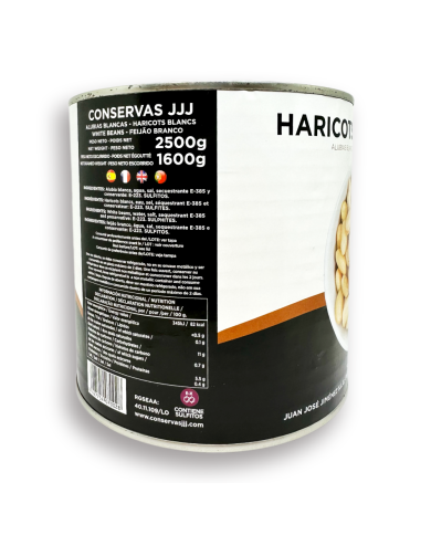 Alubias cocidas extra JJJ lata 2500 grs.