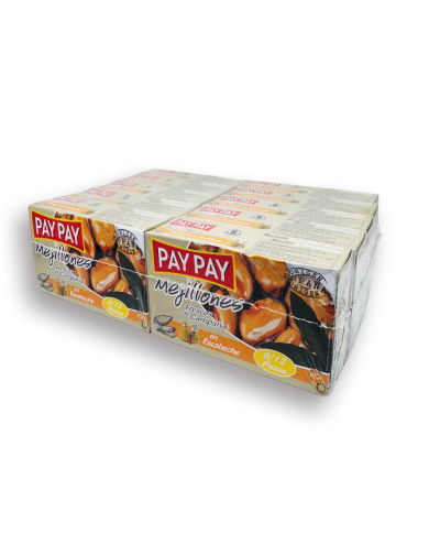 Mejillones PayPay lata 8/12 piezas.