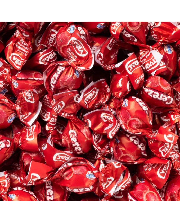 Cherries Vidal caramelos de goma graneados bolsa de 800 grs.