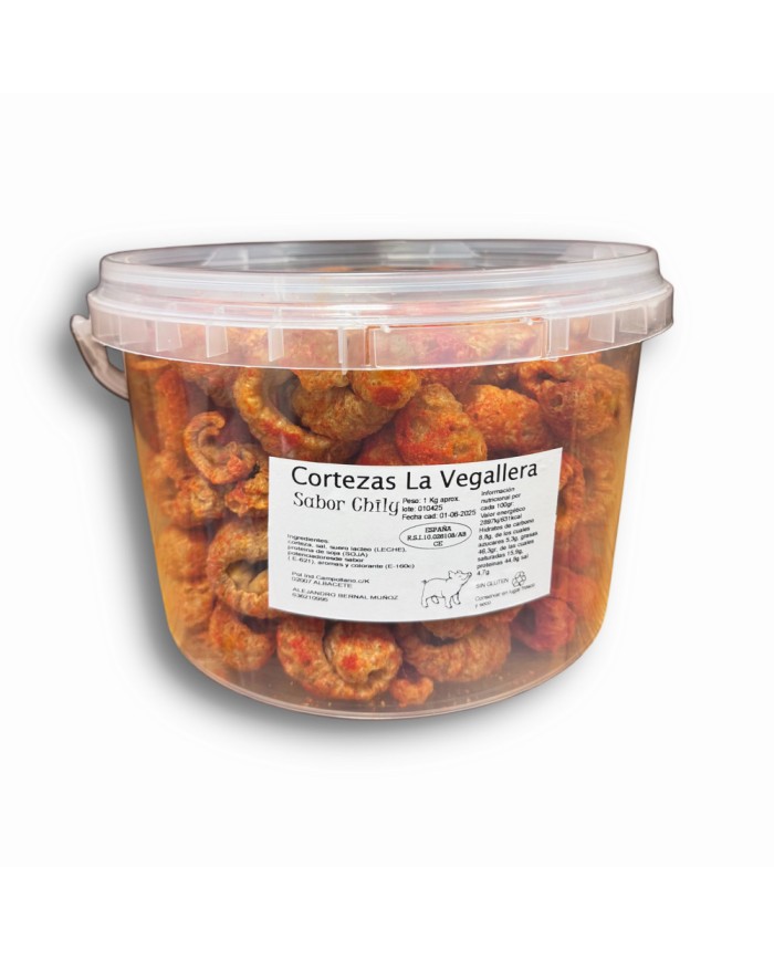 Cortezas de cerdo La Vegallera chily bote 1 kilo