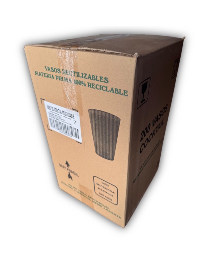 Vaso para cocktail reutilizable 470 cc. caja de 200 unidades