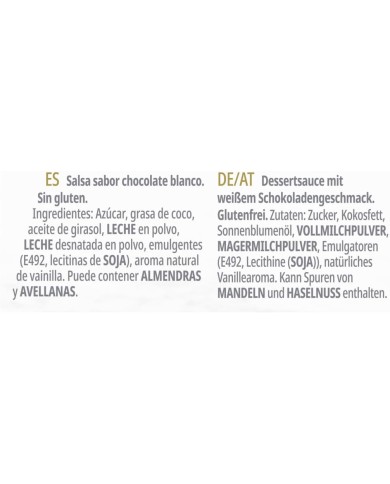 Carte D´or sirope de Chocolate Blanco Crunchy botella 900 grs.