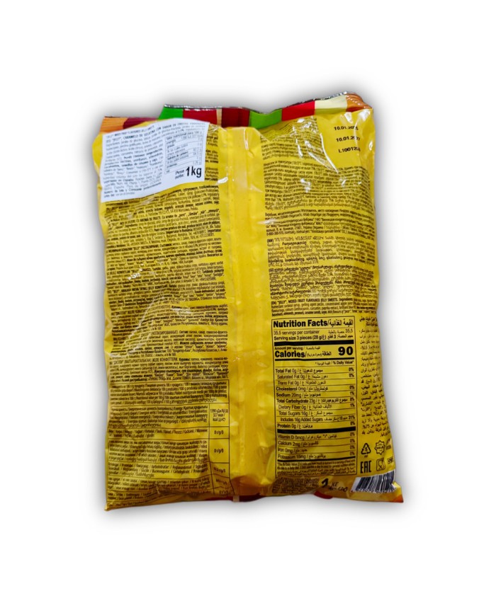Caramelos de gelatina frutas variadas Roshen bolsa de kilo