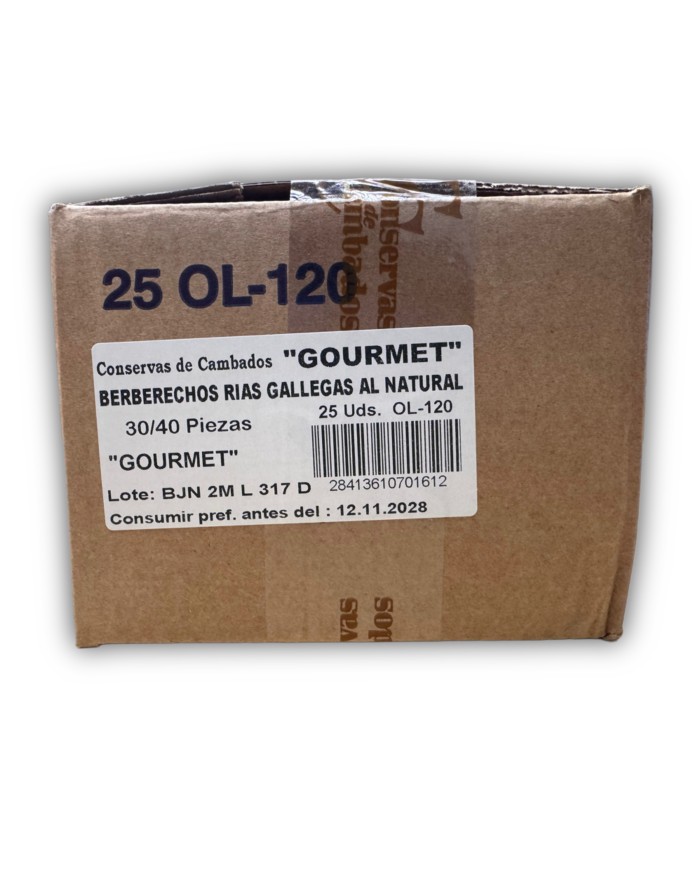 Berberechos de las rías gallegas Cambados Gourmet lata 30/40 piezas