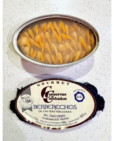 Berberechos de las rías gallegas Cambados Gourmet lata 30/40 piezas