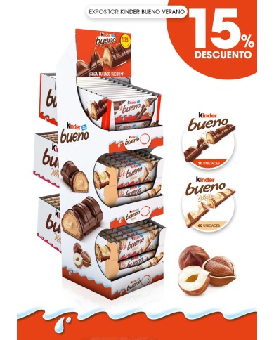 Expositor mixto Kinder Bueno Original y White 90 unidades