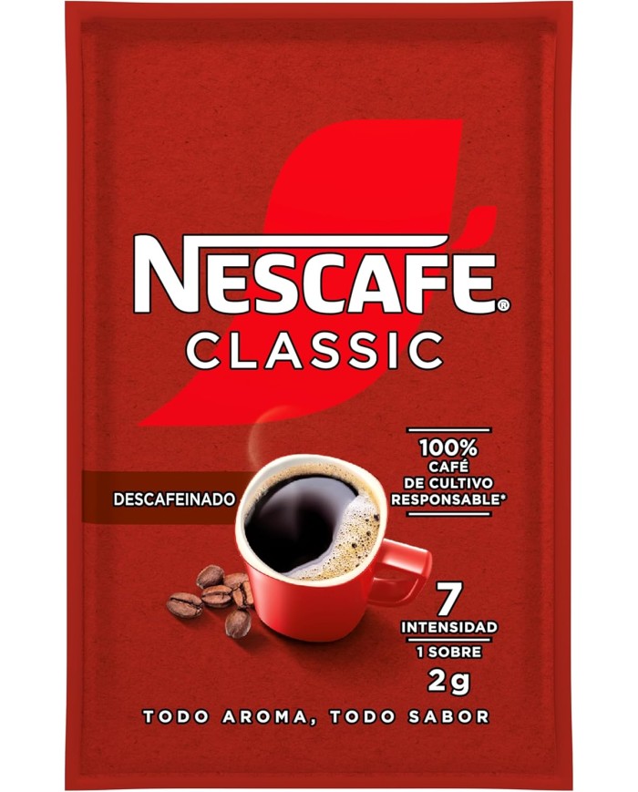 Nescafé descafeinado estuche 100 sobres de 2 gramos