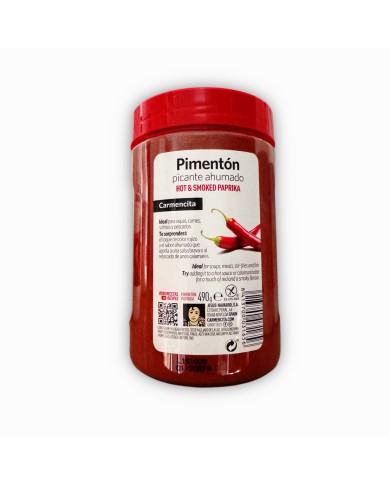 Carmencita pimentón picante ahumado bote 490 grs.