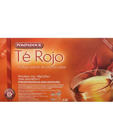 Pompadour Té Rojo estuche de 100 uds.