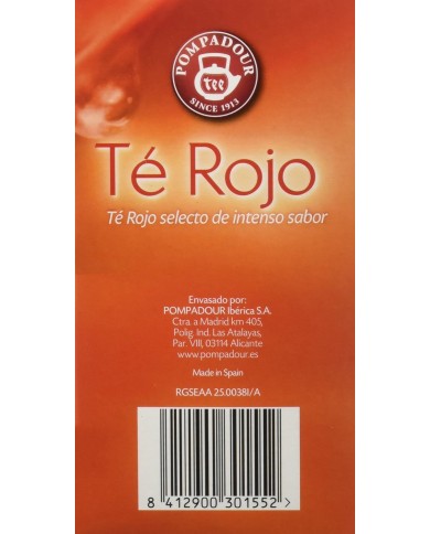 Pompadour Té Rojo estuche de 100 uds.