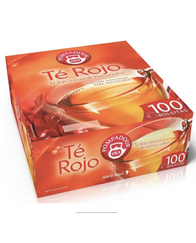 Pompadour Té Rojo estuche de 100 uds.