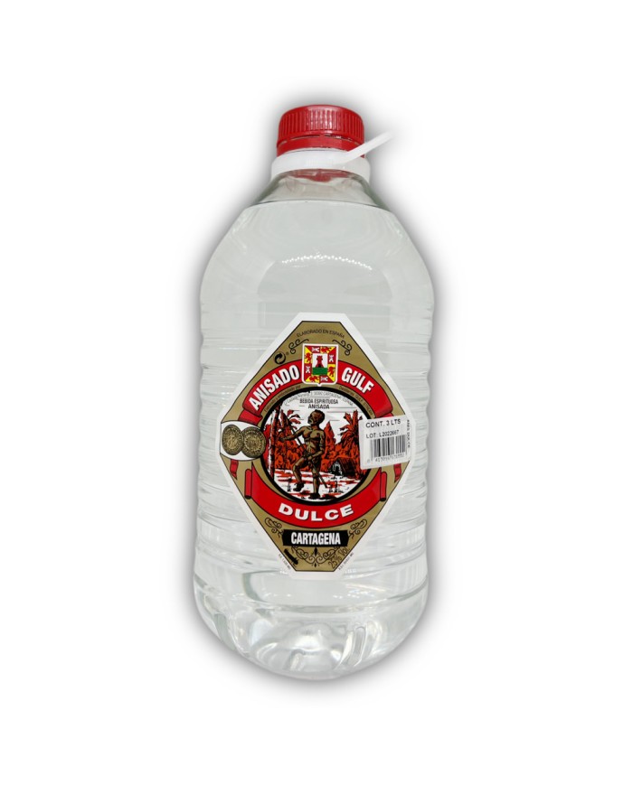 Licor de Anís Dulce Gulf garrafa pet 3 L.