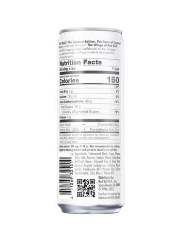 Red Bull Coconut Edition lata 250 ml. C/24
