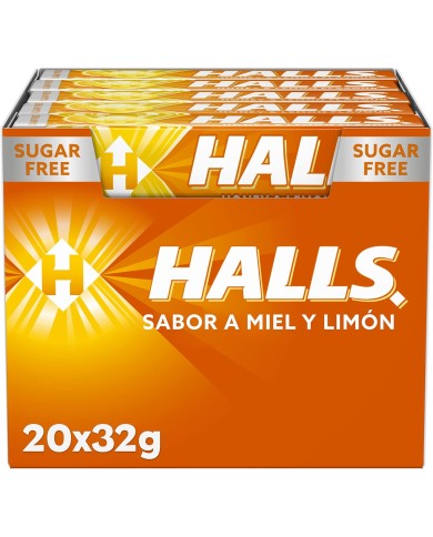 Caramelos Halls Miel Mentol 20 tabletas