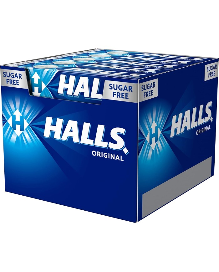 Caramelos Halls original eucalipto mentolado Azul 20 tabletas