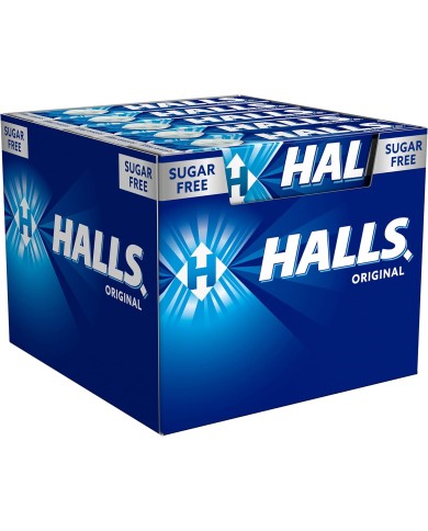 Caramelos Halls original eucalipto mentolado Azul 20 tabletas