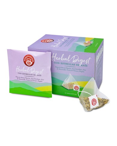 Pompadour infusión Herbal Digest pirámide estuche de 15 bolsitas