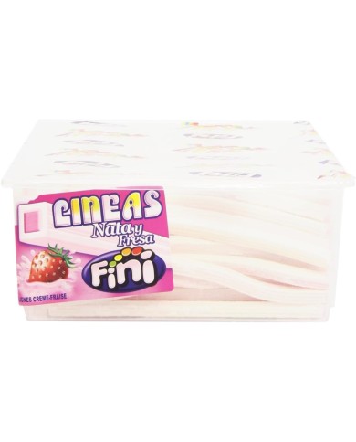 Fini lineas de nata y fresa estuche de 200 unidades