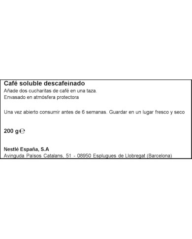 Café soluble Descafeinado La Estrella frasco 200 grs.