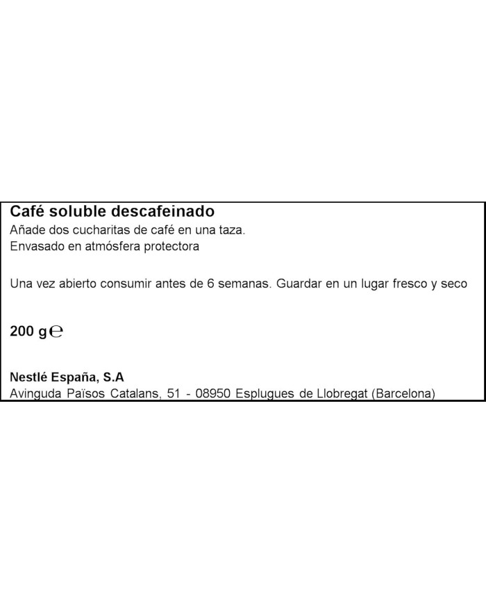 Café soluble Descafeinado La Estrella frasco 200 grs.