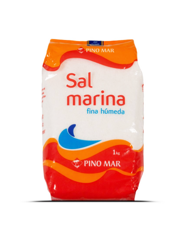 Sal de cocina fina húmeda Pino Mar bolsa 1 Kg. pack-12