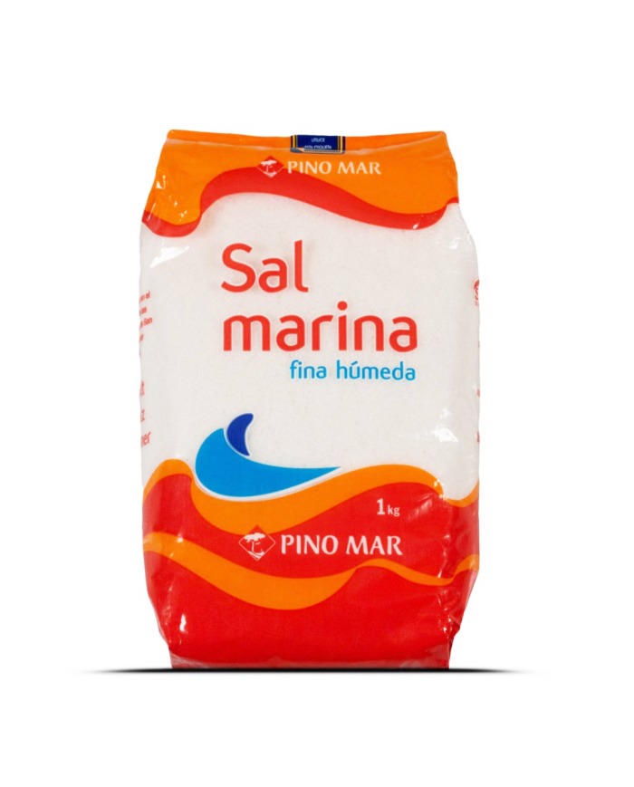Sal de cocina fina húmeda Pino Mar bolsa 1 Kg. pack-12