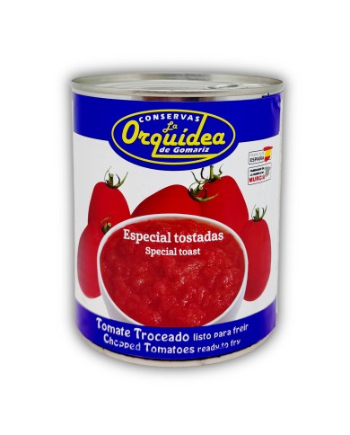 Orquídea Tomate Troceado lata 800 gramos caja de 12 latas