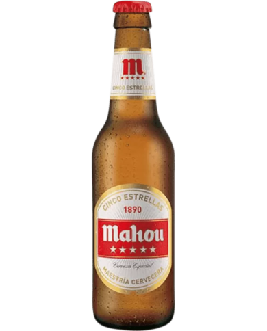 Cerveza Mahou 5 Estrellas 1/3 No Retornable caja 24u.