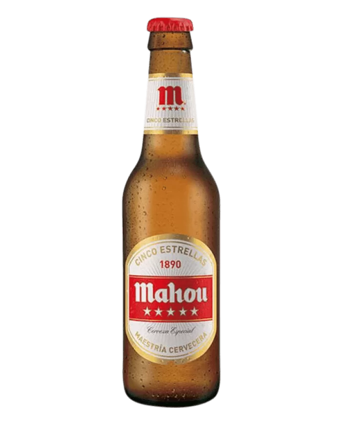 Cerveza Mahou 5 Estrellas 1/3 No Retornable caja 24u.