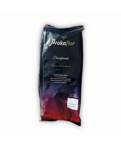 Mokaflor café en grano descafeinado paquete de 1 Kg