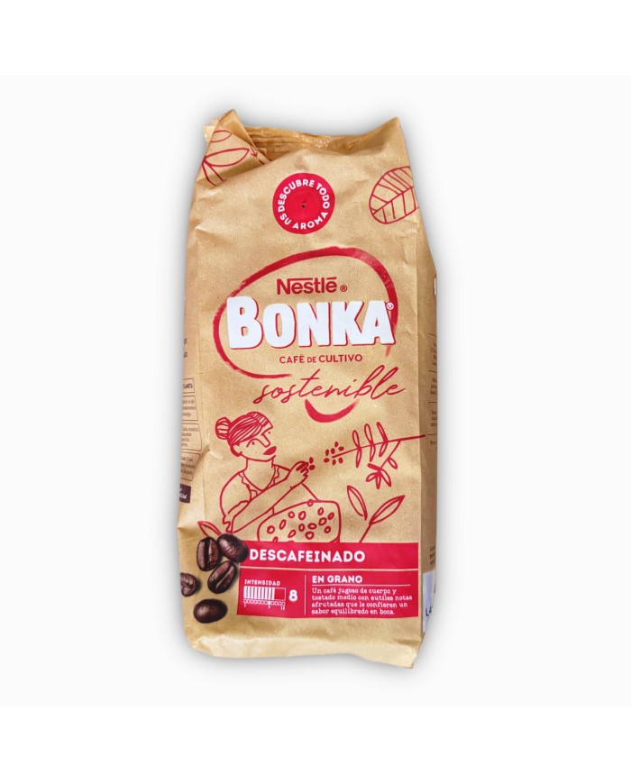 Bonka café en grano descafeinado bolsa 500 grs.