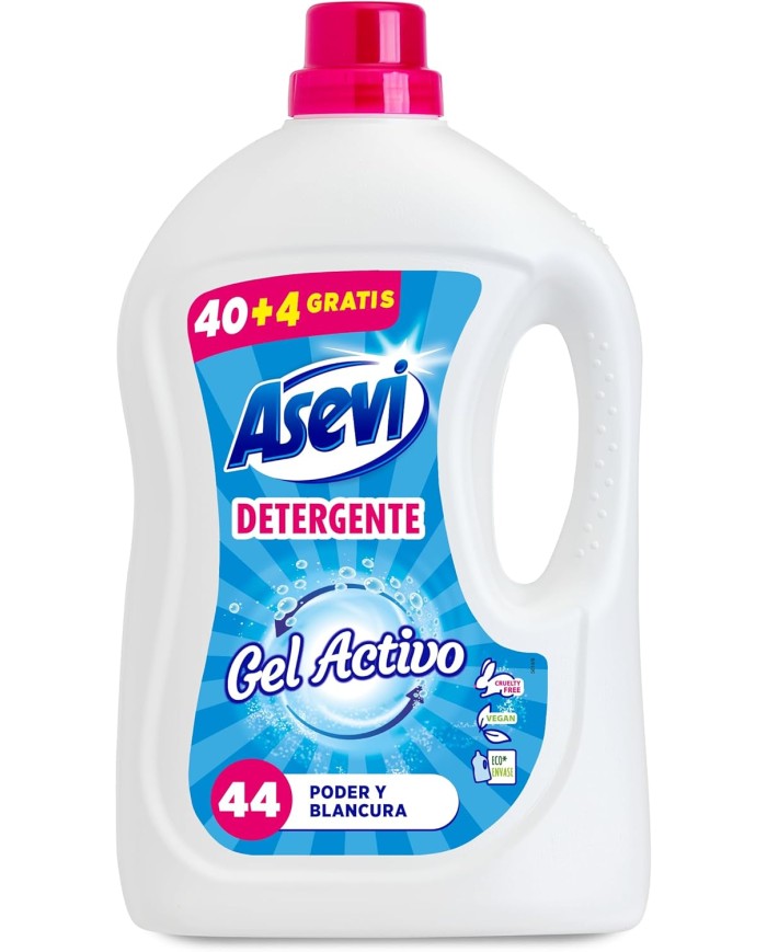 Asevi detergente líquido Azul garrafa de 44 dosis.