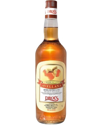 DROS'L Licor de Avellana Sin Alcohol botella 1L.