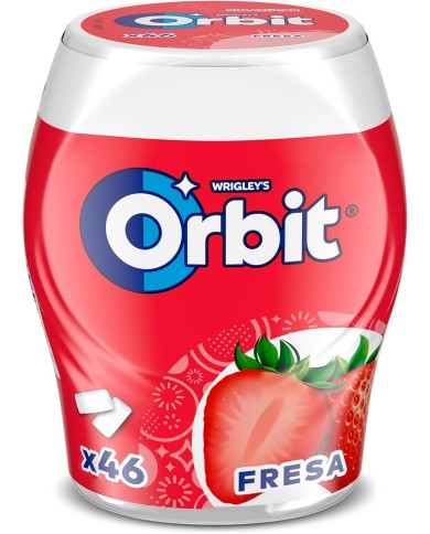 Chicles Orbit Fresa bote de 46 grageas PACK-6