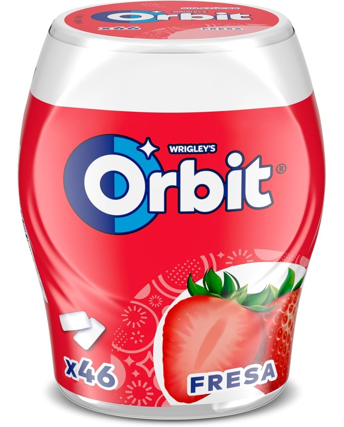 Chicles Orbit Fresa bote de 46 grageas PACK-6
