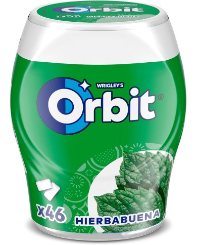 Chicles Orbit Hierbabuena bote de 46 grageas PACK-6