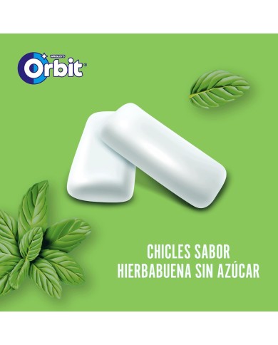 Chicles Orbit Hierbabuena bote de 46 grageas PACK-6