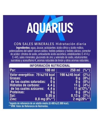 Aquarius botella 500 ml.