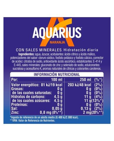 Aquarius Naranja 1500 ml.
