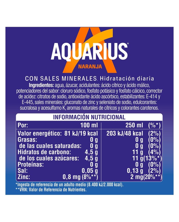 Aquarius Naranja 1500 ml.