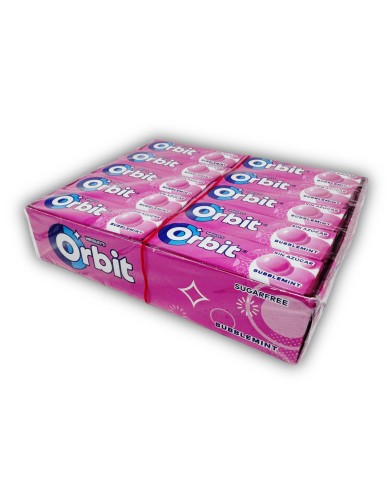 Chicles Orbit Bubblemint estuche de 30 tabletas