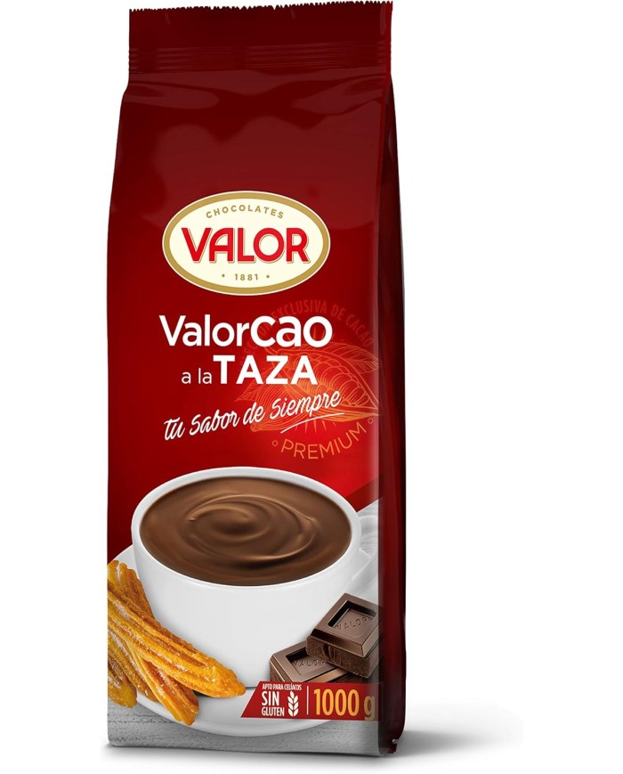 Valorcao chocolate en polvo bolsa 1000 grs.