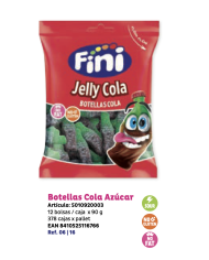 Fini Jelly cola botellas cola bolsa 90 gramos caja de 12 bolsas