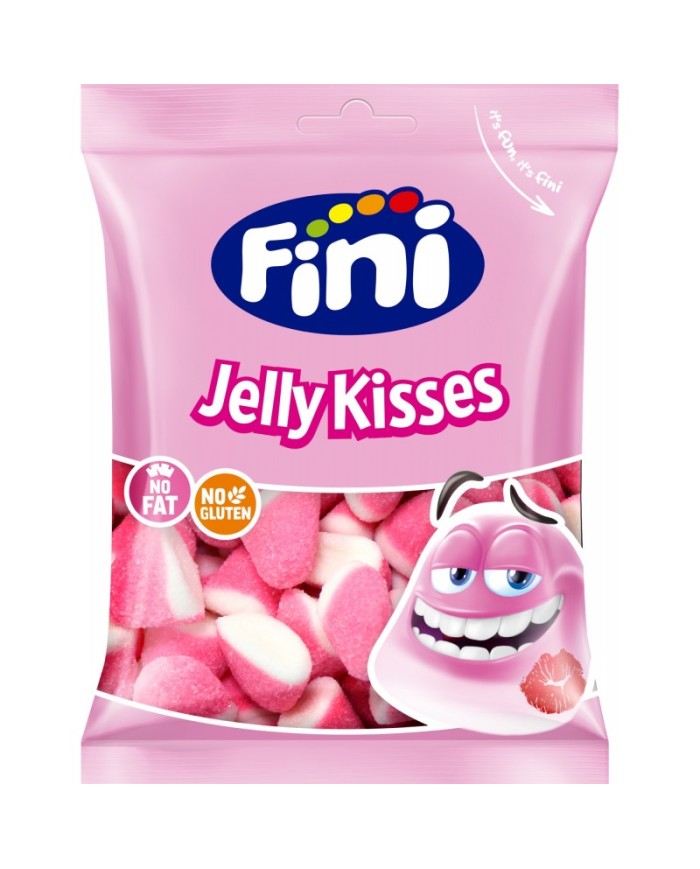 Fini Jelly Kisses Besos Fresa bolsa 90 g. caja de 12 bolsas